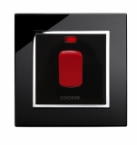 45A Cooker switch with Neon DP Black CT